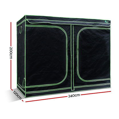 Grow Tent 240X120X200Cm 1680D Hydroponics Kit Indoor Plant Room System
