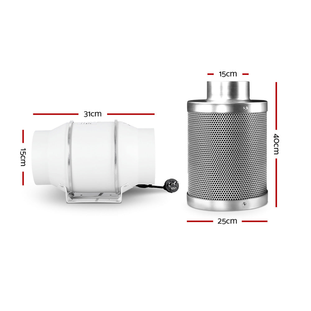 6" Ventilation Kit With Carbon Filter & Speed Control