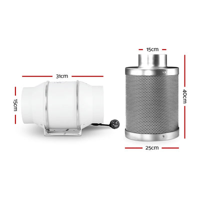 6" Ventilation Kit With Carbon Filter & Speed Control