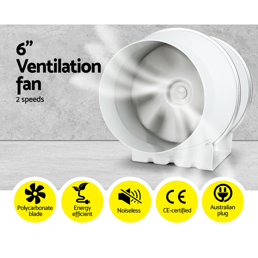 6" Ventilation Kit With Carbon Filter & Speed Control