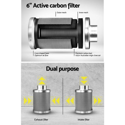 6" Ventilation Kit With Carbon Filter & Speed Control