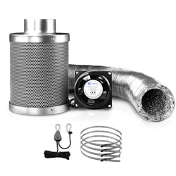 4" Ventilation Kit with Fan, Carbon Filter & Duct - Hydroponics Grow Tent