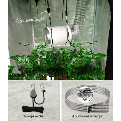 4" Ventilation Kit with Fan, Carbon Filter & Duct - Hydroponics Grow Tent
