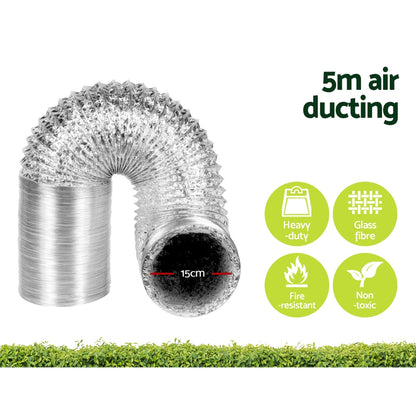 Grow Tent Light Kit LED 1200W Full Spectrum 6" Vent 120x120x200CM