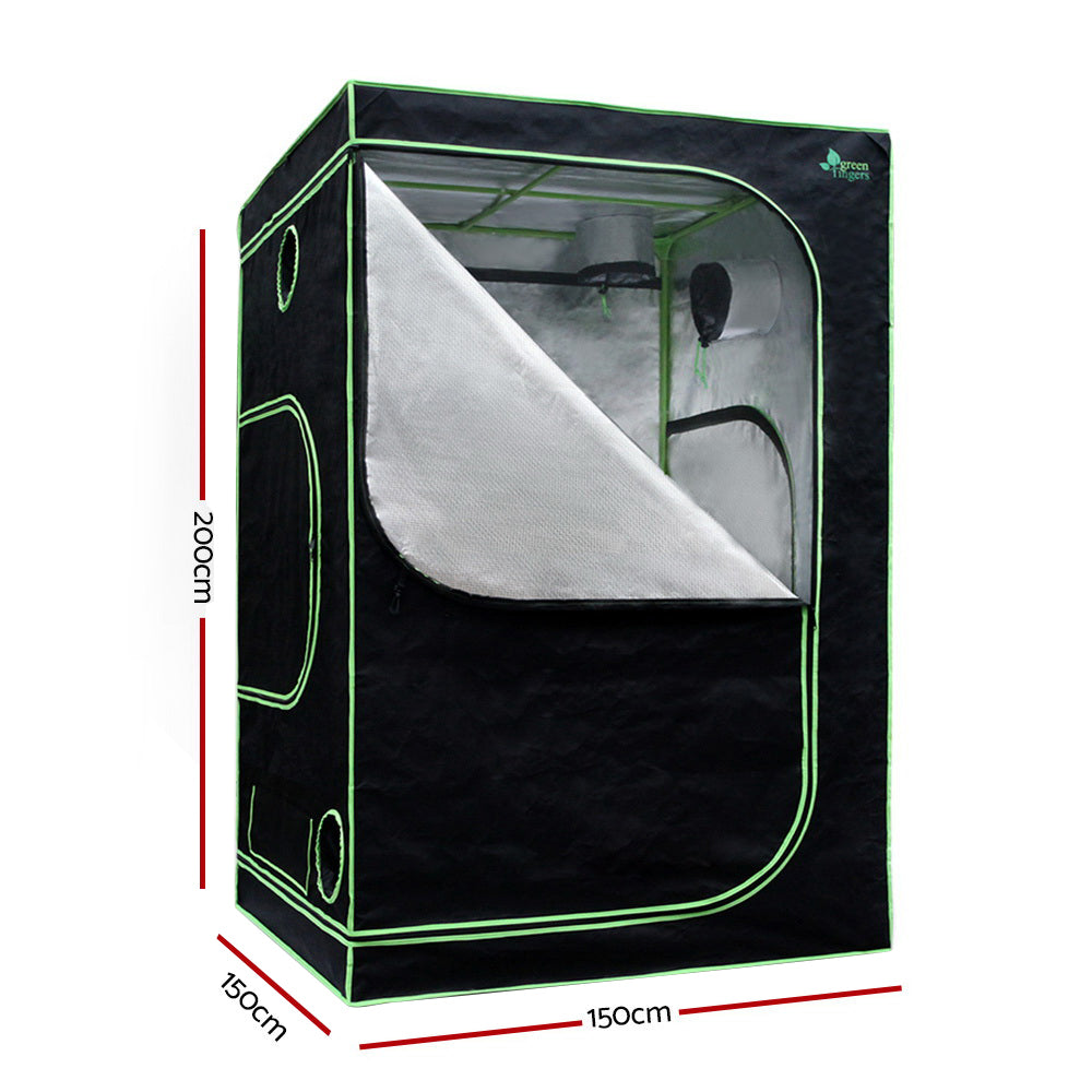 Grow Tent Light Kit LED 1200W Full Spectrum 6" Vent 150x150x200CM
