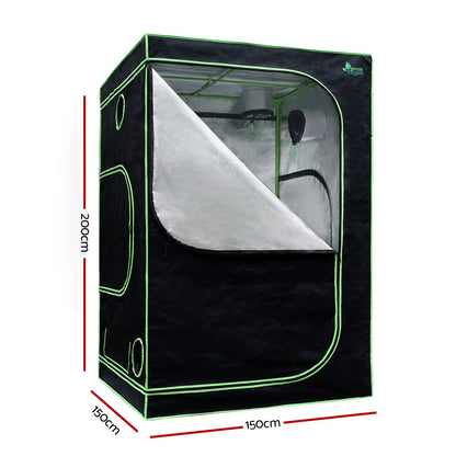Grow Tent Light Kit LED 1200W Full Spectrum 6" Vent 150x150x200CM