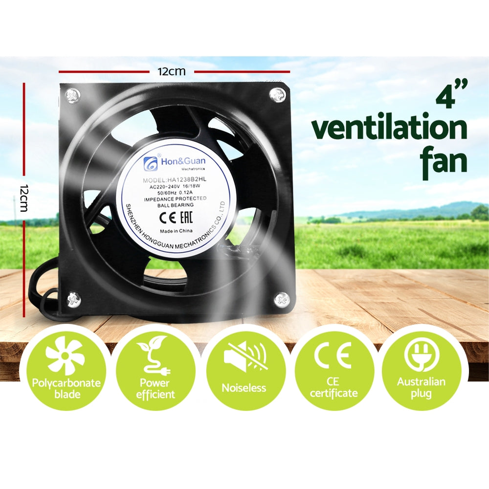 60X60X140Cm Grow Tent Light Kit With 600W Led & 4" Vent Fan