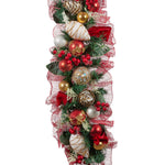 274cm Festive Floral Christmas Garland