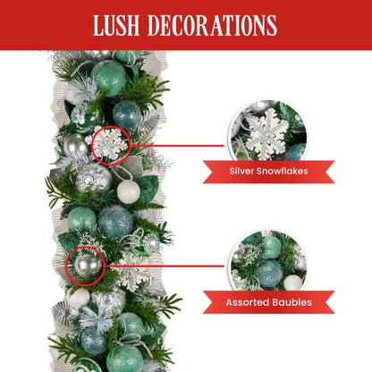 Mint Luxe Christmas Garland - 274cm