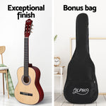 39 Inch Classical Guitar Wooden Body Nylon String Beginner Gift Natural