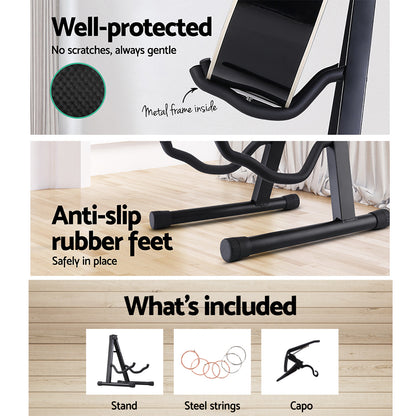 Guitar Stand Folding Portable Floor Rack Holder