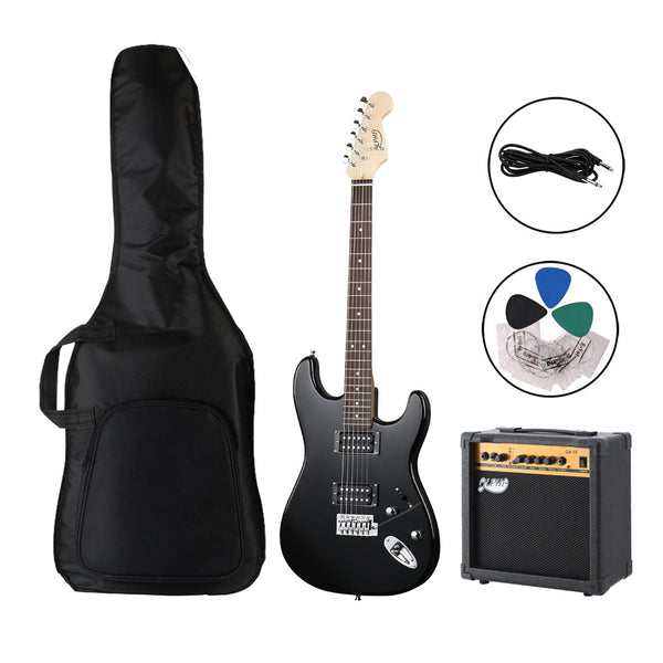  Electric Guitar Music String Instrument 20W Amplifier Black