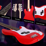 Electric Guitar Bass 47 Inch Red