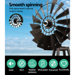 Garden Windmill 160Cm Metal Ornaments Outdoor Decor Wind Mill