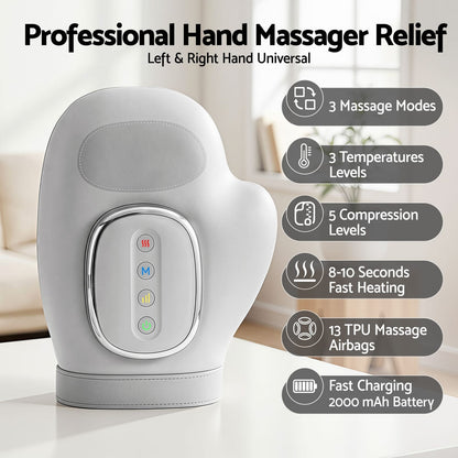Hand Massager Heat Compression Arthritis Relief | HomeAndLiv - 5