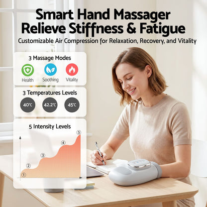 Hand Massager Heat Compression Arthritis Relief | HomeAndLiv - 8
