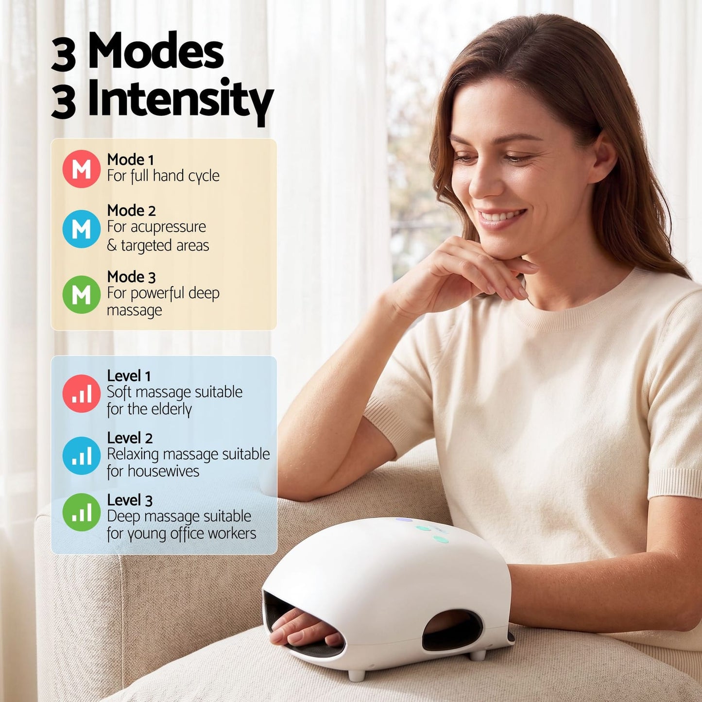Hand Massager Heat Compression Cordless | HomeAndLiving - 8