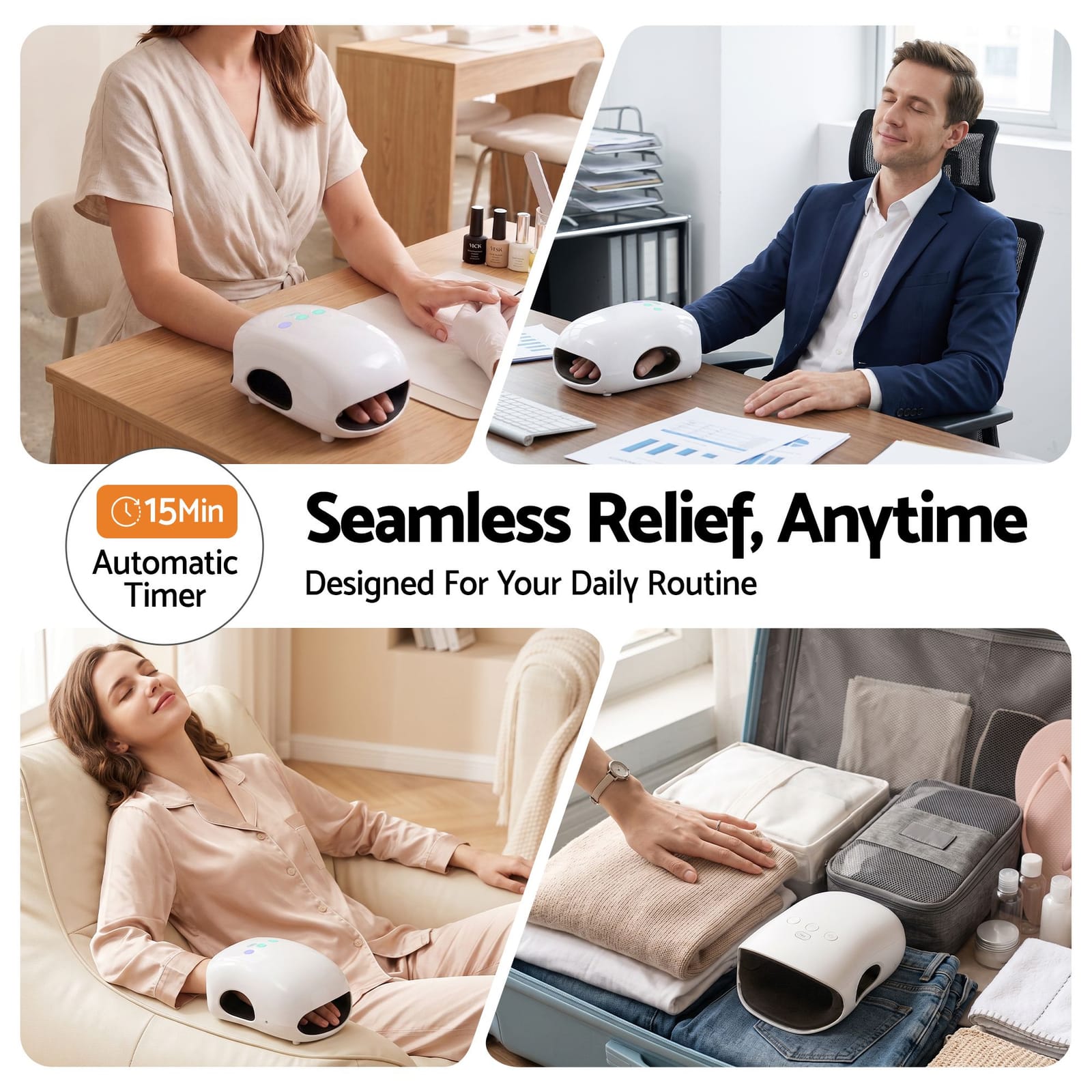 Hand Massager Heat Compression Cordless | HomeAndLiving - 10