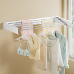 Clothes Rack Wall Mounted Airer Foldable White