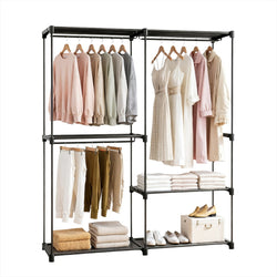Wardrobe Clothes Rack Closet 181Cm Fabric Upholstery Storage