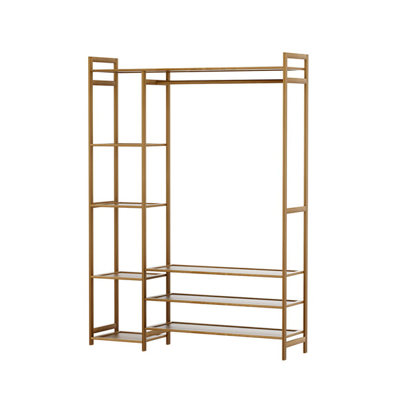  Bamboo Clothes Rack with Shelves - 8-Tier