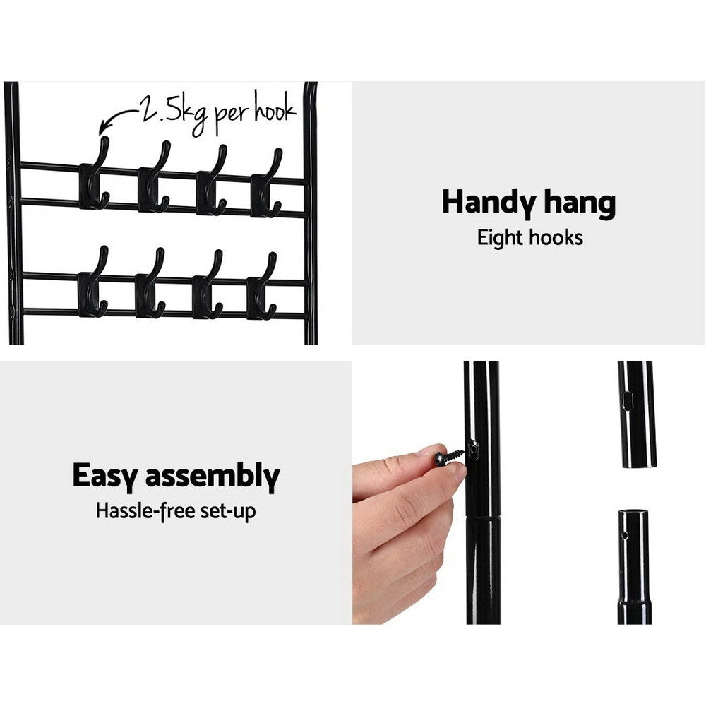 Clothes Rack Airer Coat Stand 179cm Hanger Rail Closet