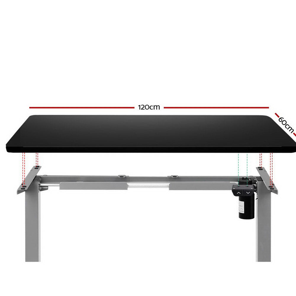 Height Adjustable Standing Desk Motorised Electric Frame Riser Laptop Computer 120cm