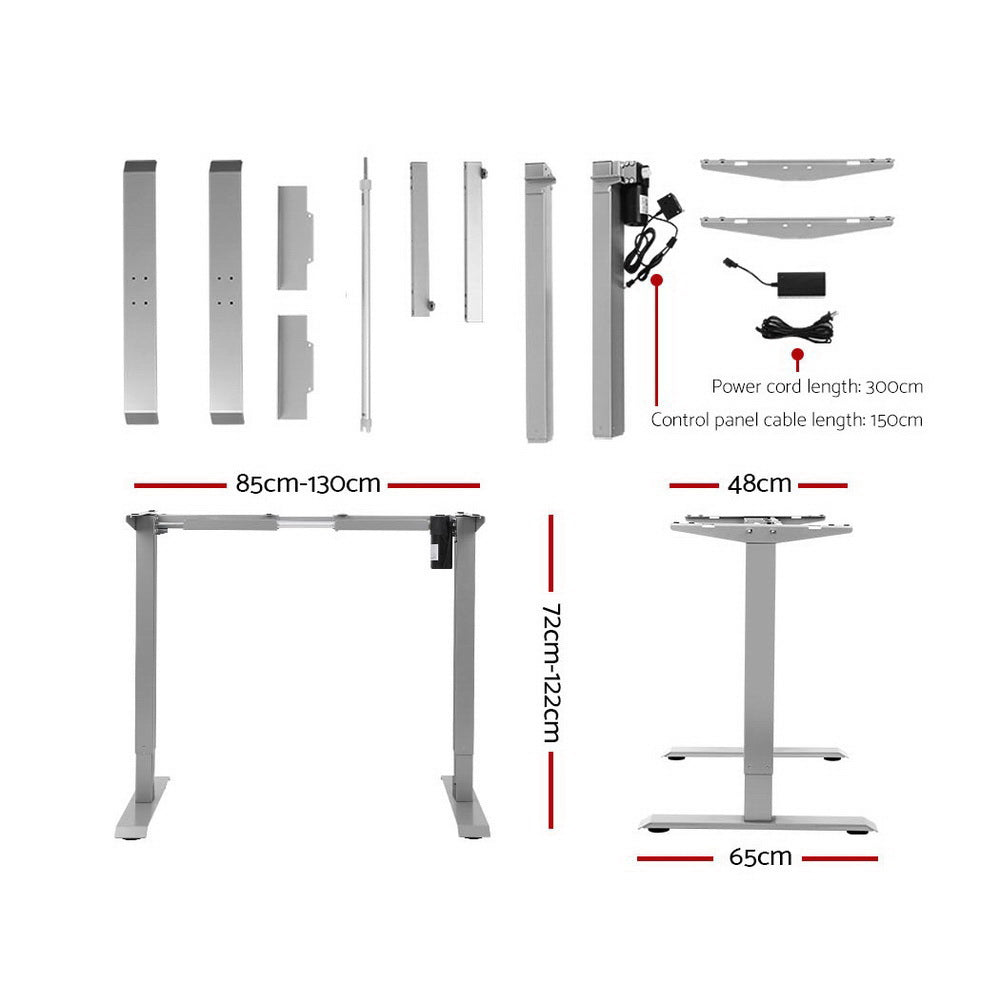 Standing Desk Height Adjustable Motorised Electric Sit Stand Computer Table 140cm