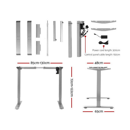 Standing Desk Height Adjustable Laptop Computer Table Motorised Electric Frame Riser 140cm