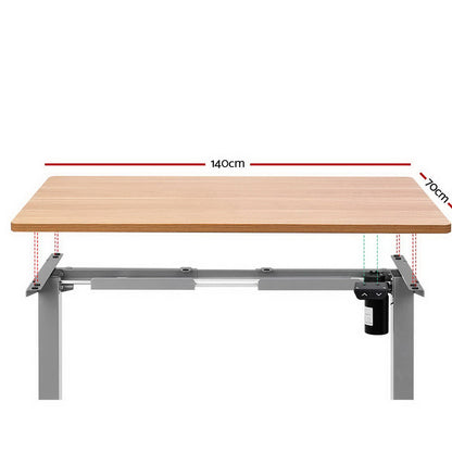 Standing Desk Height Adjustable Laptop Computer Table Motorised Electric Frame Riser 140cm
