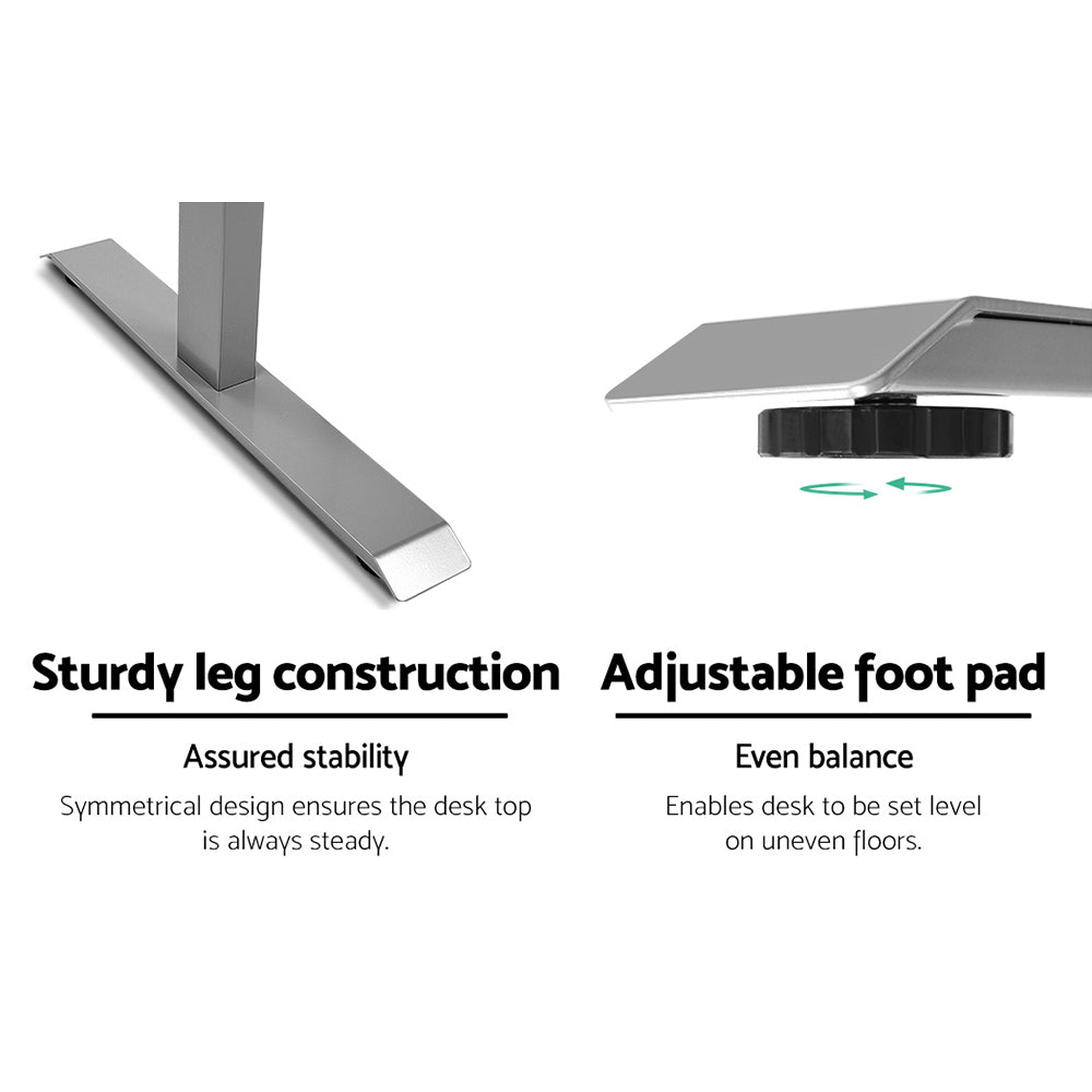 Standing Desk Motorised Height Adjustable Laptop Computer Table Electric Riser Dual Motor 120cm