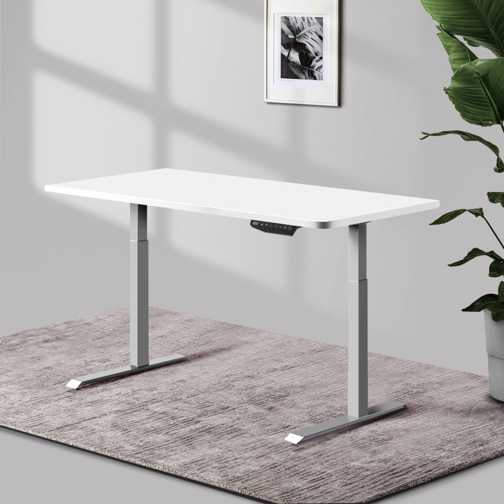 Standing Desk Motorised Height Adjustable Laptop Computer Table Electric Riser Dual Motor 120cm