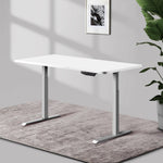 Sit Stand Standing Desk Motorised Electric Adjustable Laptop Computer Table Dual Motors 140cm
