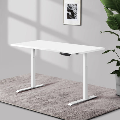 Sit Stand Desk Motorised Electric Computer Laptop Table Riser Office Dual Motor 120cm White