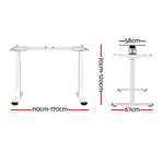 Standing Desk Frame Only Dual Motor Motorised White