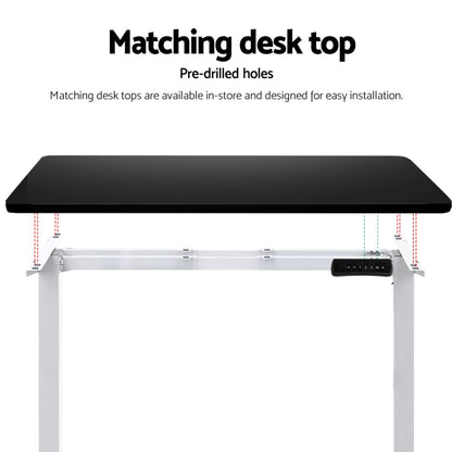 Standing Desk Frame Only Dual Motor Motorised White