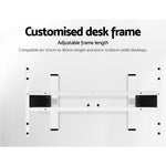 Sleek Electric Standing Desk in White, Walnut and Black - 140cm/120cm