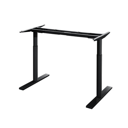 Standing Desk Sit Stand Motorised Adjustable Frame Only Dual Motor Black