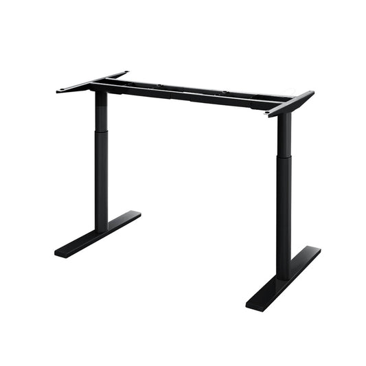 Standing Desk Sit Stand Motorised Adjustable Frame Only Dual Motor Black