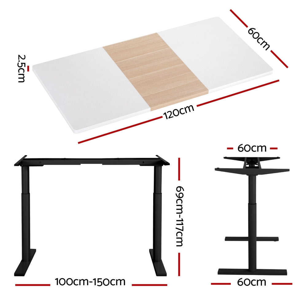 Standing Desk Motorised Electric Dual Motor 120CM/140CM