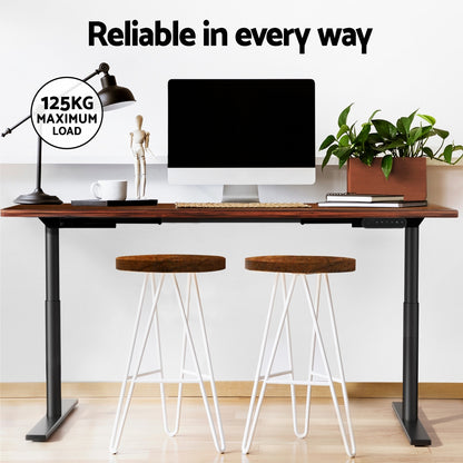 Elegant Black 140cm/120cm Height Adjustable Electric Standing Desk
