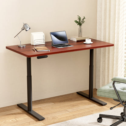 Standing Desk Motorised Electric Dual Motor Walnut 140Cm