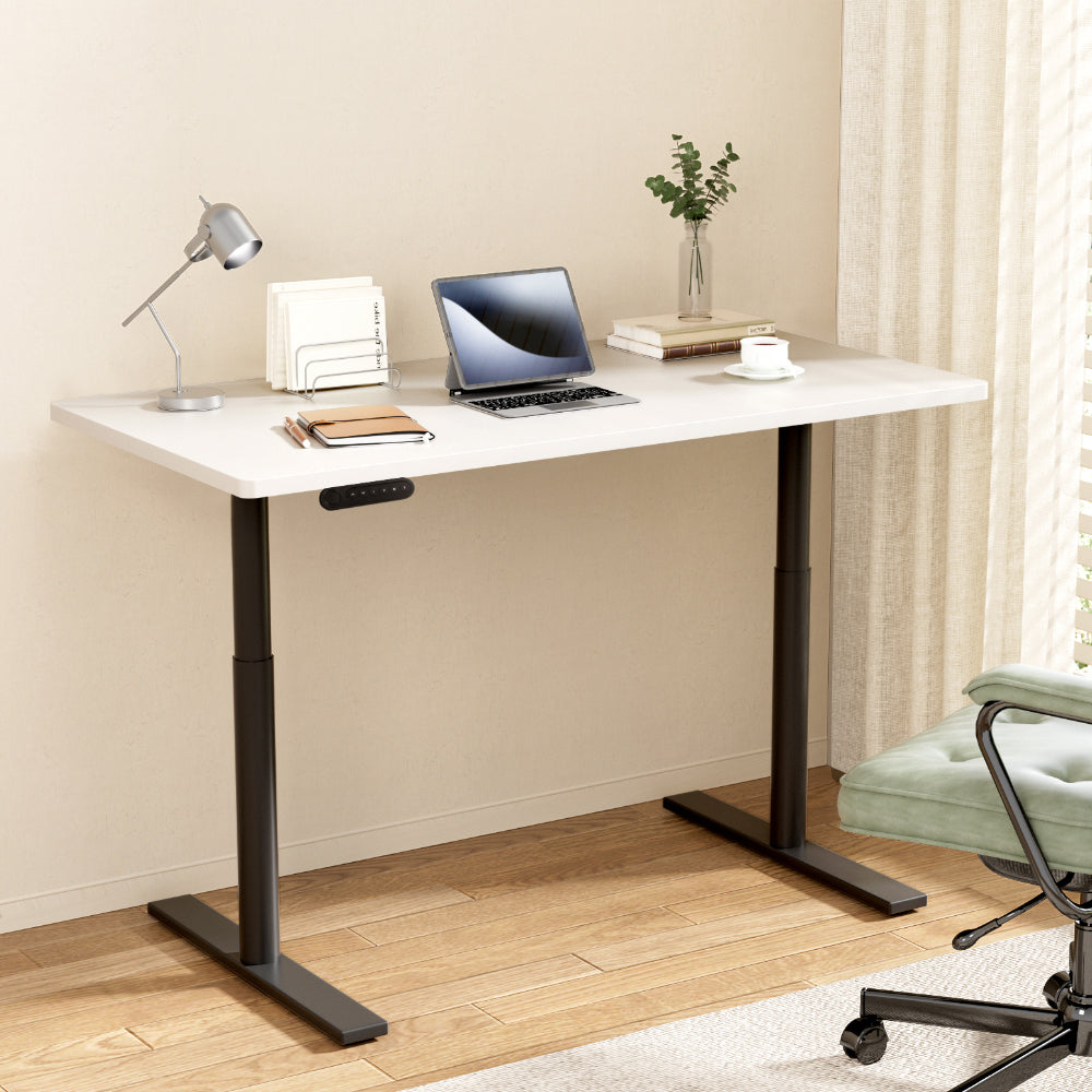 Standing Desk Motorised Electric Dual Motor White Oak 120CM