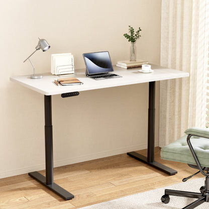 Standing Desk Motorised Electric Dual Motor White Oak 120CM