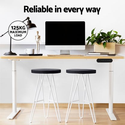 Elegant Black 140cm/120cm Height Adjustable Electric Standing Desk