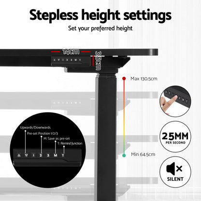 Standing Desks L-shape Motorised 160CM Black