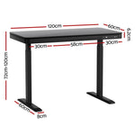 Standing Desk Motorised Electric Motor Drawer 120CM Black
