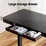 Standing Desk Motorised Electric Motor Drawer 120CM Black