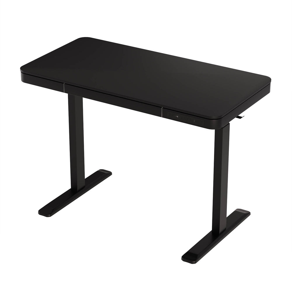Standing Desk Motorised Electric Motor Drawer 120CM Black