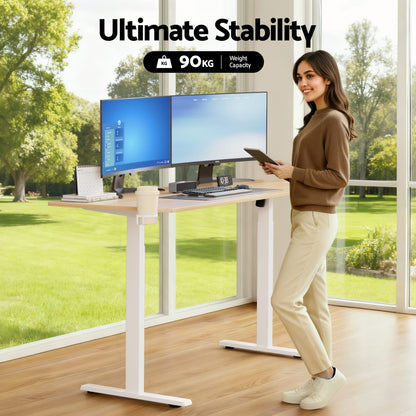Electric Standing Desk Oak 140cm 140x70x72cm